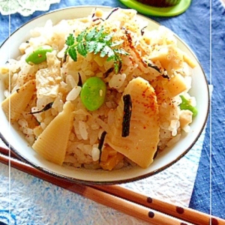 筍と湯葉とひじきの混ぜご飯　（混ぜご飯の素）